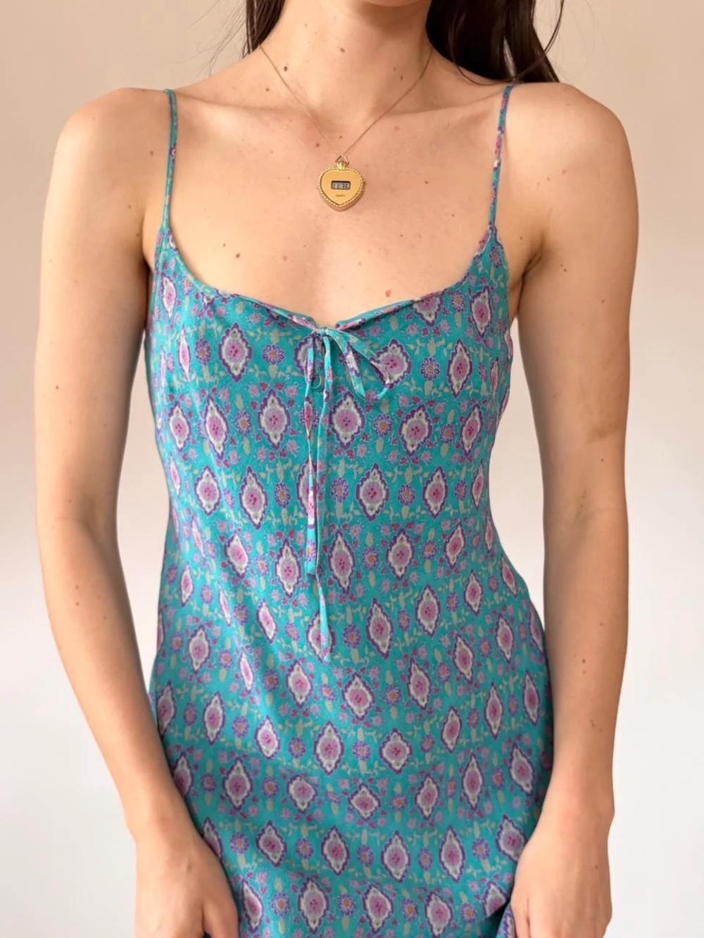 Y2K Ann Taylor Silk Midi Dress Sz 6 M